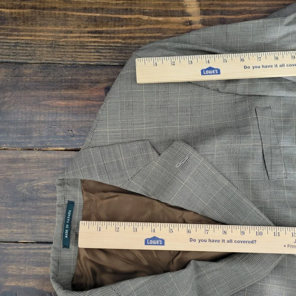 Lauren Ralph Lauren Men's Sport Coat Blazer Three Button Brown‎ Plaid Wool 46R